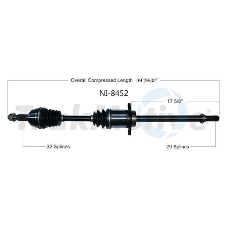 Surtrack Axle Cv Axle Shaft, Ni-8452 NI-8452